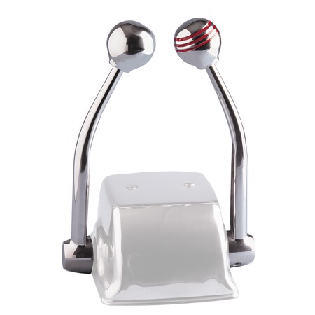 Schmitt & Ongaro Marine Ongaro Standard Control Arm Set w/Red Throttle Knob -Plain Shift Knob 50050